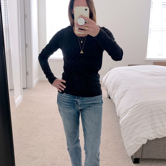 Kersh Black Cotton Blend Long Sleeved Cozy Slim Fit Sweater SZ M - Picture 2 of 11